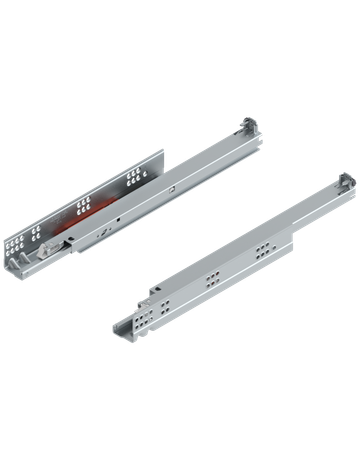 Tandem Vollauszug ohne Kupplung verzinkt 50 kg, für Tip On NL= 450mm - Blum