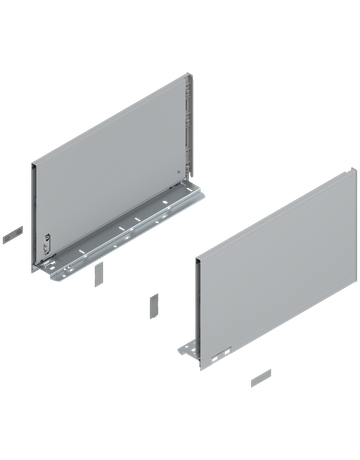 LBX Zargen pure Höhe F H=239,9 mm NL=400 mm, silber