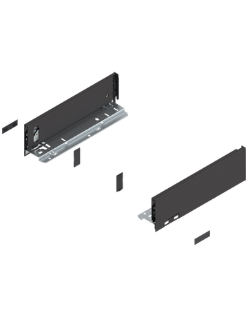 LBX Zargen pure H= 90,3mm NL 300mm, schwarz - Blum