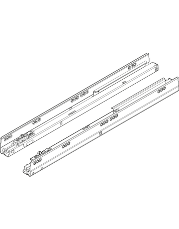 Bild TBX Korpusschiene Blumotion Vollauszug, 30 kg, NL=600 mm-1