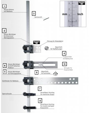 Bild Accura Schiene mit Maßskala, Länge 2000 mm-2