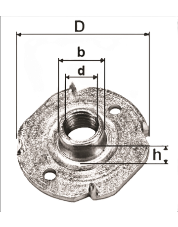 Bild Einschlagmutter M12 Scheibendurchmesser 60 mm-1