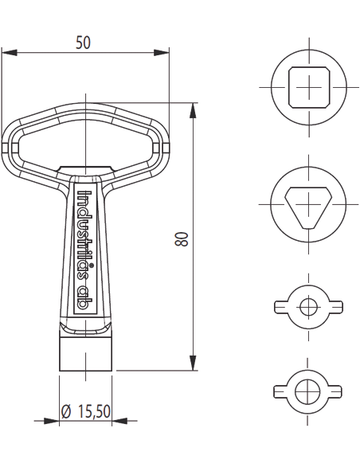 Bild Hohlschlüssel GD-ZN verzinkt für ohne Hebel Doppelbart 5mm-1