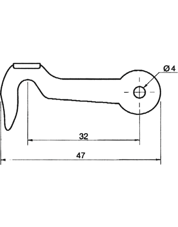 Bild Tischhaken verzinkt 47/32 mm-1