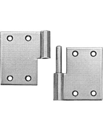 Laden-Scharnier (24/2 S) gelb-verzinkt/R 70 mm gerade Nr. 410