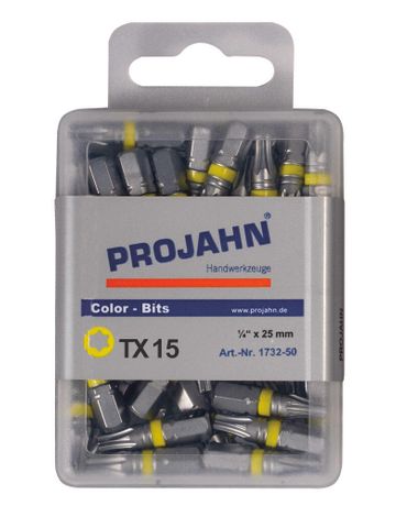 1/4" markierter Bit TX T15 50er Pack - Projahn