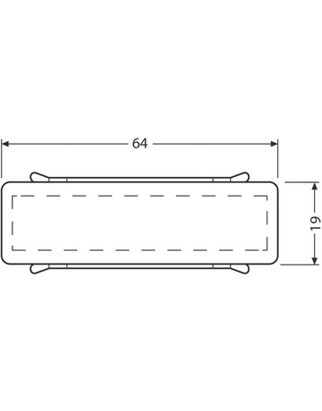 Bild Namensschild mit Feder A=64x19 mm für Einlage 60 x 12,5 x 0,5 mm-1