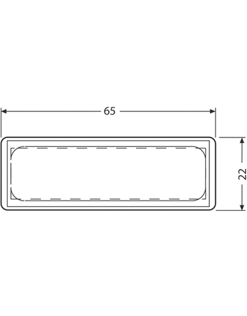 Bild Namensschild ohne Sperre 65 X 20 mm für Einlage 60 x 15 x 0,5 mm-1