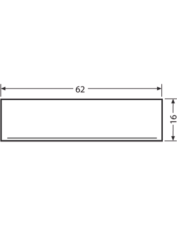 Bild Namensschild-Abdeckung für Module A=62 x 16 mm, mit Einlage 60x15x0,5 mm-1