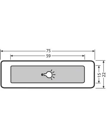 Bild Kombi-Taster Lira braun 75 X 22 mm 55 x 12,5 x 0,5 mm-1