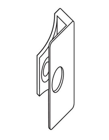 Drehkipp-Sicherungsbügel, für Stulpfl.getr., NT, DIN Links-Rechts, zum Anschrauben