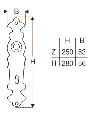 Bild Langschild 208H PZ 92 mm EI Rowe-1