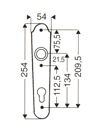 Bild Schutzinnenlangschild SI-270H PZ 92 mm EI Rowe-1