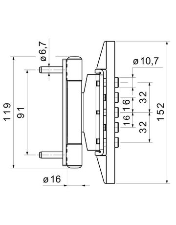 Bild SFS Türband Dynamic 3DN Ø16 mm Edelstahloptik Nutlage 13 mm-1