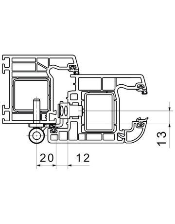 Bild SFS Türband Dynamic 3DN Ø16 mm silbergrau Nutlage 13 mm-2