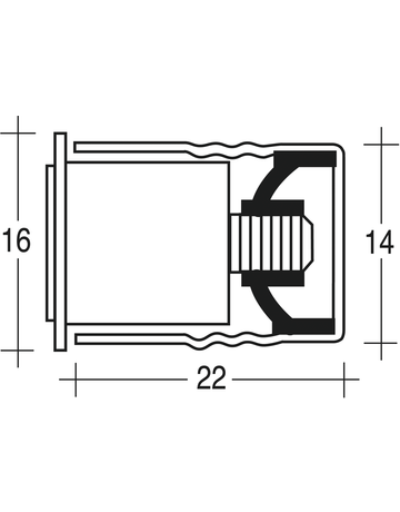 Bild Einbohr-Magnetschnäpper Messing D ca 14 mm CF 12-7 W-1