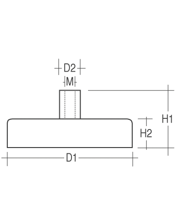 Bild Haftmagnet mit Innengewinde M 8 verzinkt 63 mm D., Haftkraft 350 N FG 63 IG-1