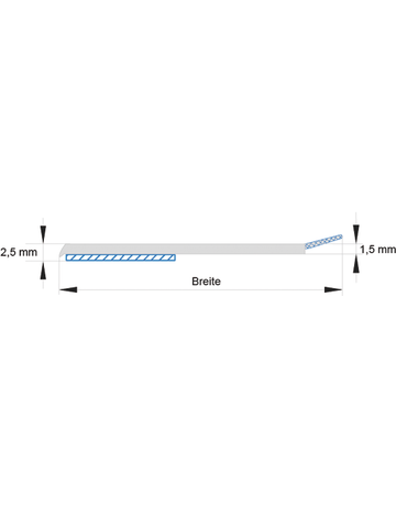 Bild Flachleiste 1,5 mm SK mit Lippe Rolle Breite 40 mm - EXTE-1