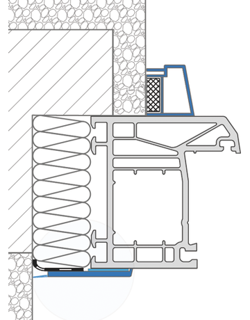 Flachleiste 2,5 mm mit Lippe Schaum SK Breite 20 mm