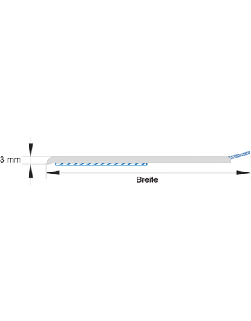 Bild Flachleiste 2,5 mm mit Lippe Schaum SK Breite 20 mm-1