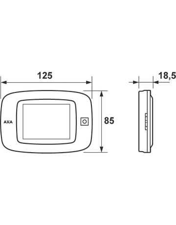 Bild AXA Türspion mit Infrarot (DDS2) TFT 3,2 Zoll silber-1
