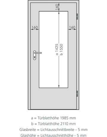 Bild Westag WestaLack Tür Röhrenspaneinlage 1985 x 860 x 39 mm DIN links LA DIN - Westag & Getalit-1