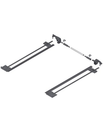 Bild TANDEM Seitenstabilisierung, NL=410 mm, KB=1400 mm, Vollauszug, zum Ablängen, R7037 staubgrau - Blum-0