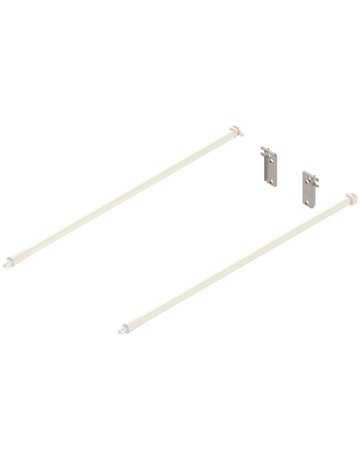Bild METABOX Längsreling (links/rechts), NL=400 mm, ZRR.8000 Relinghalter rückseitig beigepackt, R9001 cremew/cremew - Blum-0