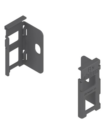 Bild LEGRABOX Holzrückwandhalter, Höhe N (80 mm), links/rechts, oriongrau matt - Blum-0