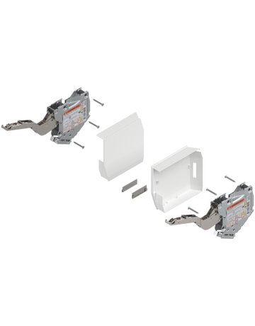 Bild AVENTOS HK-S Hochklappe, Kraftspeicher (Set), LF=960-2215 (bei 2 Stück), zum Schrauben, seidenweiss/inox-g. - Blum-1