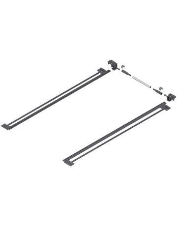 Bild TANDEM Seitenstabilisierung, NL=650 mm, KB=1400 mm, Teilauszug, zum Ablängen, R7037 staubgrau - Blum-0
