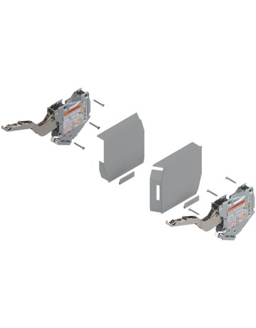 Bild AVENTOS HK-S Hochklappe, Kraftspeicher (Set), LF=960-2215 (bei 2 Stück), zum Schrauben, für TIP-ON, hellgrau/inox-g. - Blum-0