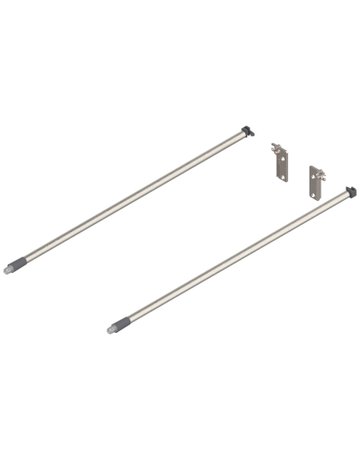 Bild MOVENTO/TANDEM Längsreling (links/rechts), NL=480 mm, ZRR.9000 Relinghalter rückseitig beigepackt, eloxiert niro2/staubgrau - Blum-0