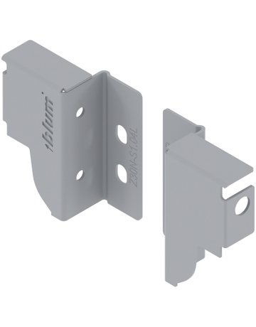 Bild TANDEMBOX Holzrückwandhalter, Höhe N (81,5 mm), links/rechts, R9006 weissalumin. - Blum-0