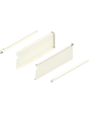 Bild METABOX Stahlzarge, H (150 mm), Teilauszug, NL=400 mm, Schraubversion, links/rechts, R9001 cremeweiss - Blum-0