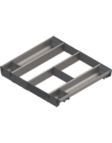 Bild ORGA-LINE Kombi-Set (vollausfüllend), für TANDEMBOX Schubkasten, NL=500 mm, KB=600 mm, inox-gebü/staubgr - Blum-0