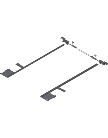 Bild MOVENTO Seitenstabilisierung, NL=600 mm, KB=1400 mm, Vollauszug, zum Ablängen, R7037 staubgrau - Blum-0