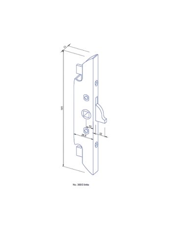 Bild Einsteckgetriebe 13 mm links Nr. 300/3LS ohne Zubehör, ohne Stange verzinkt - GSG-1