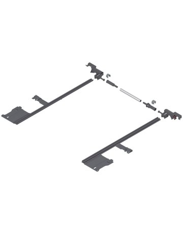 Bild LEGRABOX Seitenstabilisierung, NL=400 mm, KB=1400 mm, Vollauszug, zum Ablängen, R7037 staubgrau - Blum-0