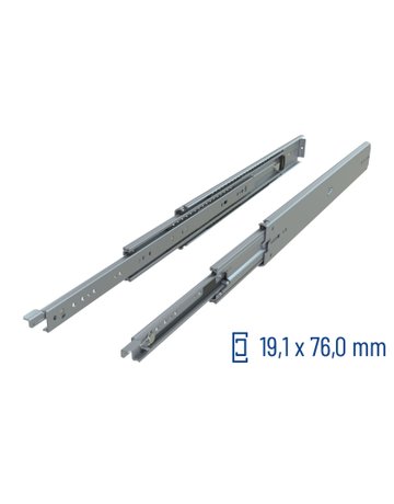 Bild Vollauszug 076 200 kg/Pr Länge 660 mm Verriegelung geöffnet und geschlossen - Schock Teleskopschienen-0