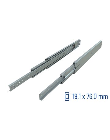 Bild Vollauszug 076 230 kg/Pr Länge 305 mm Weicher Endanschlag - Schock Teleskopschienen-0