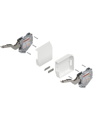 Bild AVENTOS HK-S Hochklappe, Kraftspeicher (Set), LF=400-1000 (bei 2 Stück), zum Schrauben, für TIP-ON, seidenweiss/inox-g. - Blum-1