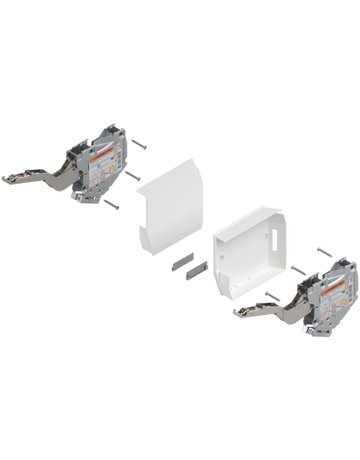 Bild AVENTOS HK-S Hochklappe, Kraftspeicher (Set), LF=220-500 (bei 2 Stück), zum Schrauben, seidenweiss/inox-g. - Blum-1