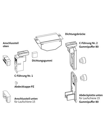 Bild Beutel Zubehör P 903 für Laufschiene 15 - GU-0