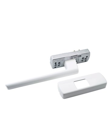 Bild Hebel Si-Line PSK200-Z/GH - weiß rechts inkl. Abdeckkappe Holz/Kunsts - SIEGENIA-0