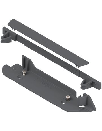 Bild SERVO-DRIVE Trägerprofil-Aufnahme vertikal, unten/hinten + Abdeckkappe, R7037 staubgrau - Blum-0