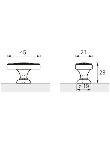 Bild Möbel- Knopf, Sertao, 9208065, Breite 23mm, Länge 45mm, Höhe 28mm, Zink, messingoptik antik - Hettich-8