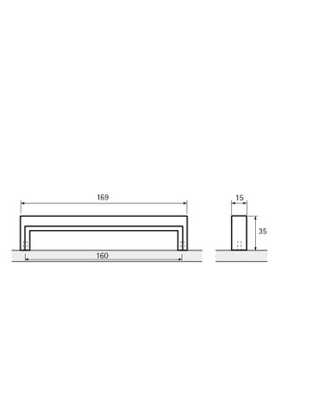 Bild MB-Griff,B15x160mm,H35mm,Zink Amato 9348238,edelstahloptik - Hettich-8