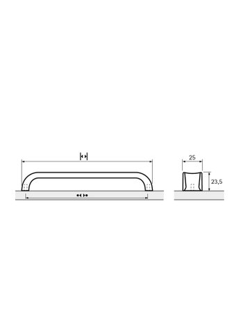 Bild MB-Griff,B25x160mm,H23,5mm,Zink Andria 9348624,messingoptik antik - Hettich-8