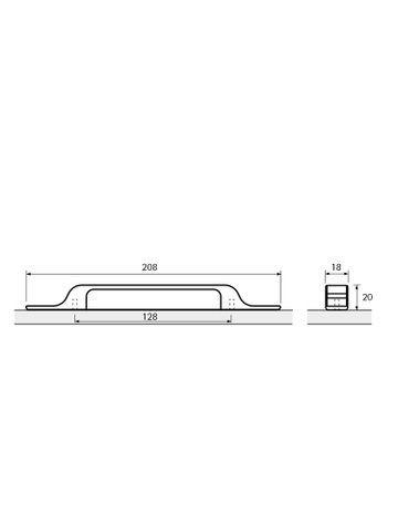 Bild MB-Griff,B18x128mm,H20mm,Aluminium Bellante 9348288,schwarz - Hettich-8
